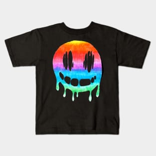 Smiley face metling (rainbow / multicolor) Kids T-Shirt